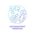 Use recruitment marketing blue gradient concept icon