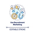 Use recruitment marketing concept icon