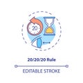 Use 20 20 20 rule concept icon