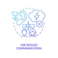 Use skilled communication blue gradient concept icon