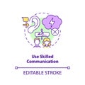 Use skilled communication concept icon