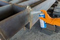 Use spray Solvent Remover to cleaning the welding surface Royalty Free Stock Photo