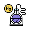 use in synthesis hydrogen color icon vector illustration