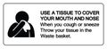 Use A Tissue Cover Your Mouth And Nose Symbol Sign ,Vector Illustration, Isolate On White Background Label. EPS10