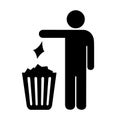 Use trash can vector sign Royalty Free Stock Photo