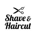 Barber shop, hair cut logo template Royalty Free Stock Photo