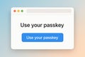 Use Your Passkey Prompt for Login on a Modern Interface During a Digital Security Session in the Afternoon Royalty Free Stock Photo