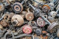 Used auto mechanic spare parts in bulk Royalty Free Stock Photo