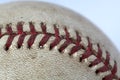 Used baseball isolated on white Royalty Free Stock Photo