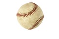 Used baseball isolated on white Royalty Free Stock Photo