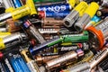 Used batteries from different manufacturers