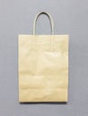 Used Blank Recycle Brown Paper Bag with Copy Space to input Text Royalty Free Stock Photo