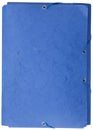 Used blue cardboard folder with elastic bands Royalty Free Stock Photo