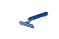 Used blue shavers isolated on white bacground.Copy space Royalty Free Stock Photo