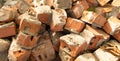 Used bricks background. good for use in concrete