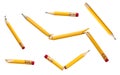 Used broken pencil education business Royalty Free Stock Photo