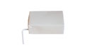Used Brown milk carton is crumple isolated Royalty Free Stock Photo