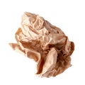 Used brown paper bag isolated over white background Royalty Free Stock Photo