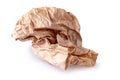 Used brown paper bag  over white background Royalty Free Stock Photo