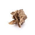 Used brown paper a isolated over white background Royalty Free Stock Photo