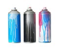 Used cans of spray paint Royalty Free Stock Photo