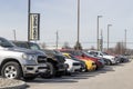 Used car display at a dealership. With supply issues, used and preowned cars are in high demand Royalty Free Stock Photo