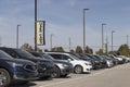 Used car display at a dealership. With supply issues, used and preowned cars are in high demand Royalty Free Stock Photo