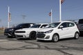 Used car display at a dealership. With supply issues, used and preowned cars are in high demand Royalty Free Stock Photo