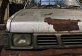 Used car with rusty surface