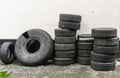 Used Car Tires Royalty Free Stock Photo