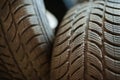 Used car tires Royalty Free Stock Photo