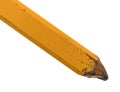 Used carpenter pencil on a white background Royalty Free Stock Photo