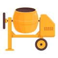 Used cement mixer icon cartoon vector. Construction machine Royalty Free Stock Photo