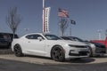 Used Chevy Camaro on display. With current supply issues, Chevrolet is relying on Certified pre-owned car sales Royalty Free Stock Photo