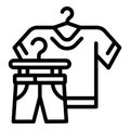 Used clothes donation icon, outline style