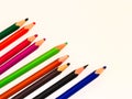 Used coloring pencils Royalty Free Stock Photo