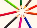 Used coloring pencils Royalty Free Stock Photo