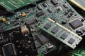 Used consumer electronics components. RAM memories, hard drives, expansion cards