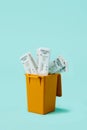 Used covid-19 rapid test devices in the dustbin Royalty Free Stock Photo