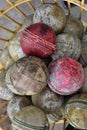 Used cricket ball Royalty Free Stock Photo