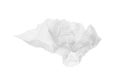 Used crumpled paper tissue isolated on white Royalty Free Stock Photo