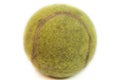 Used , dirty tennis ball close up macro shot Royalty Free Stock Photo