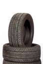 Used, dirty tires