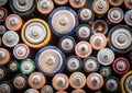 Used disposable batteries for recycling Royalty Free Stock Photo