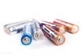 Used disposable batteries Royalty Free Stock Photo