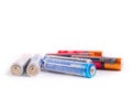 Used disposable batteries Royalty Free Stock Photo