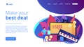 Used electronics trading concept landing page.