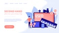 Used electronics trading concept landing page.