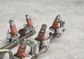 Used fuel injectors Royalty Free Stock Photo