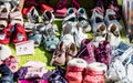 Used girl baby and child shoes for charity,reusing or reselling